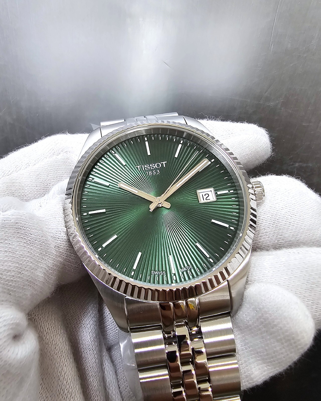 TISSOT Ballade Quartz 40MM Green Dial Men’s Watch T156.410.11.091.00