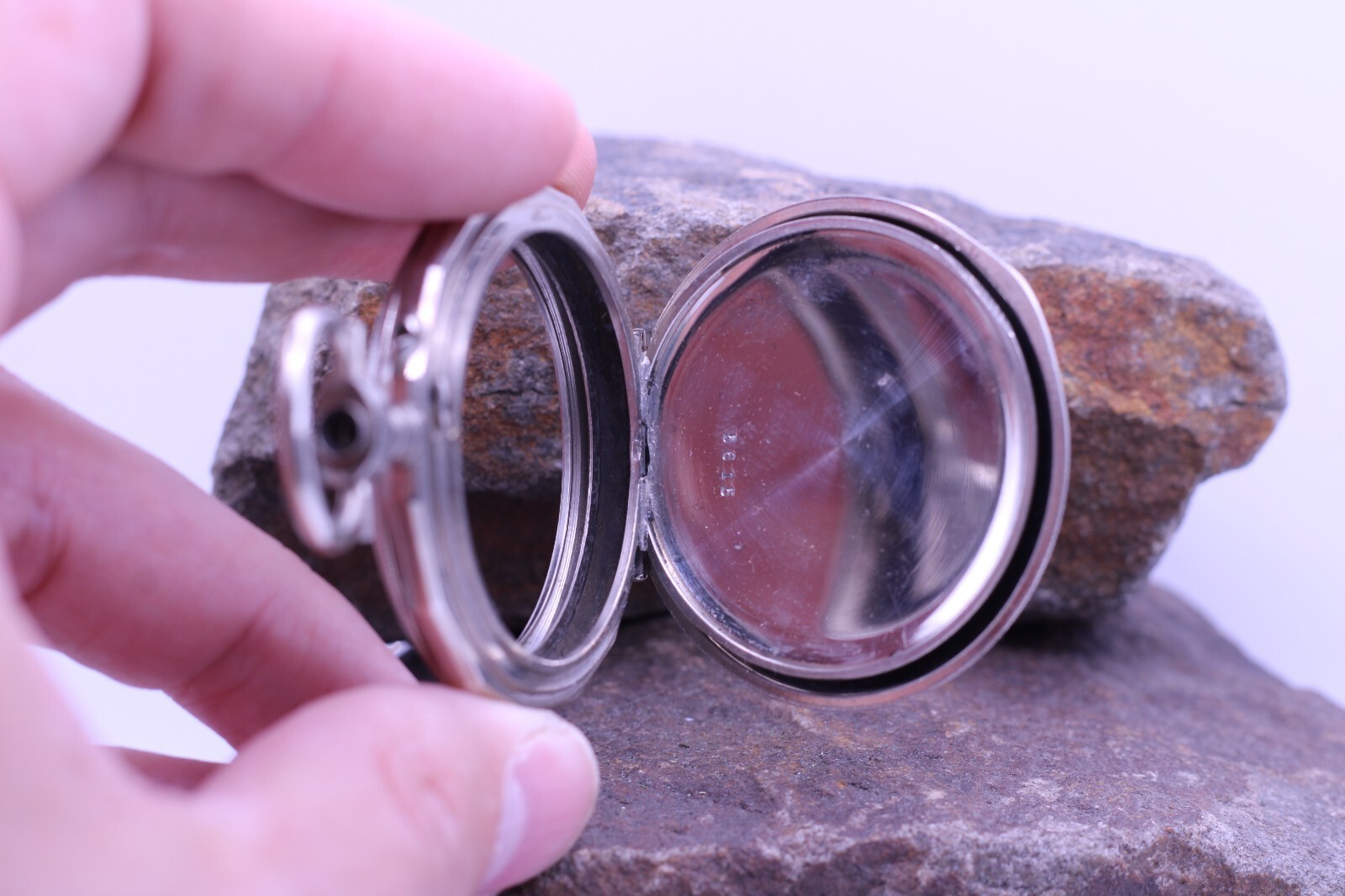 SWISS ARGENTAN WINDING CYLINDER TEN JEWELS POCKET WATCH CASE NOS 47.5mm (DL)