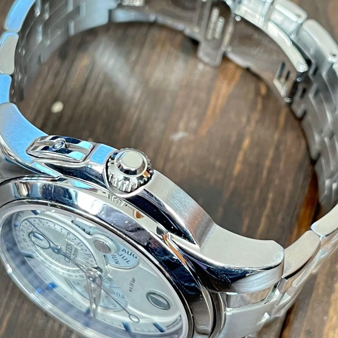 Citizen Calendrier Moon Phase Solar Watch Mens 43mm wrist 17cm/6.7in