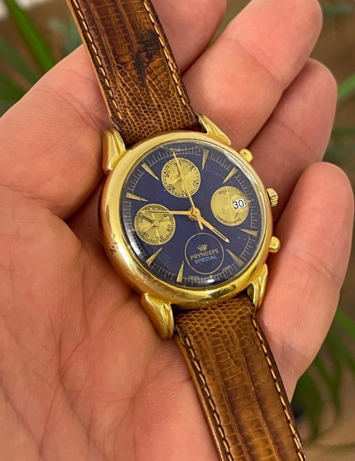 Rare Pryngeps Special 1373 Chronograph Men’s Watch Valjoux 7765 PARTS OR RESTORE