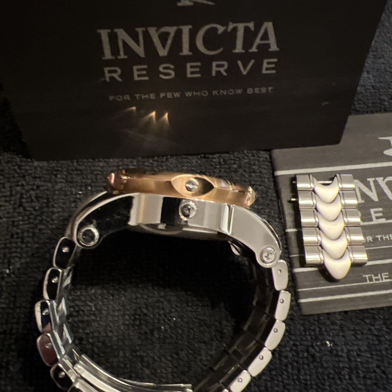 Invicta reverse Venom Swiss made quarts rosetone