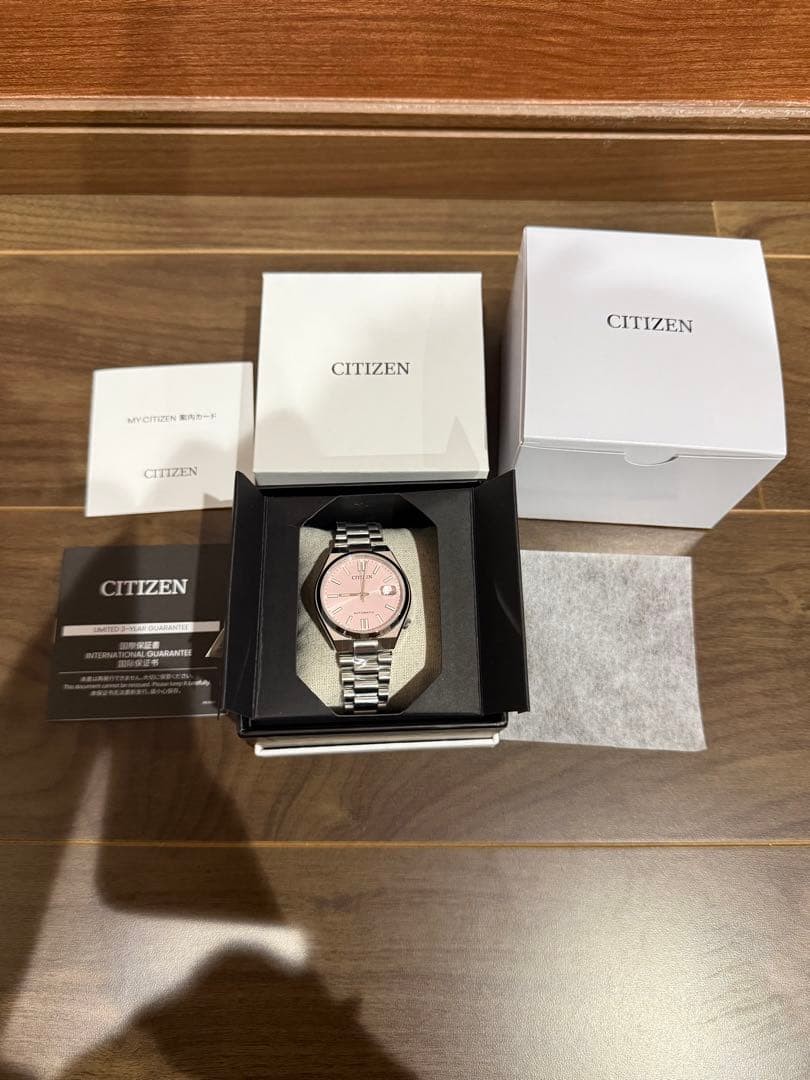 Citizen Tsuyosa 37mm NJ0200-50Z Pink Automatic Watch Used From Japan