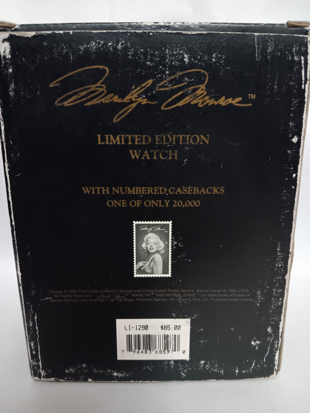 Limted Edition Marilyn Monroe Fossil Watch Postage Stamp Design 2,305/20,000