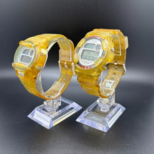 Vintage CASIO G-Shock DW-9200K BG-370K ICERC Pair Honey Amber Patina Fresh Bat