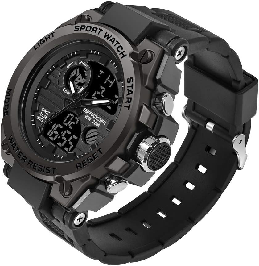 Mens Watches Sports Outdoor Waterproof Military Watch for Men Tactical Watch Ana