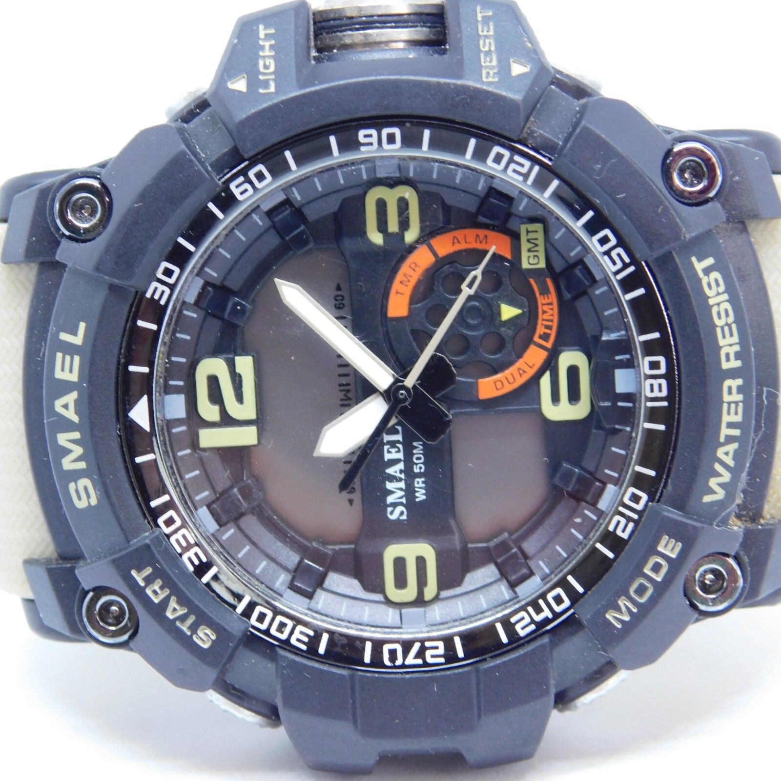 SMAEL No. 1617 Dual Time Quartz Analog Digital Men’s Watch New Battery