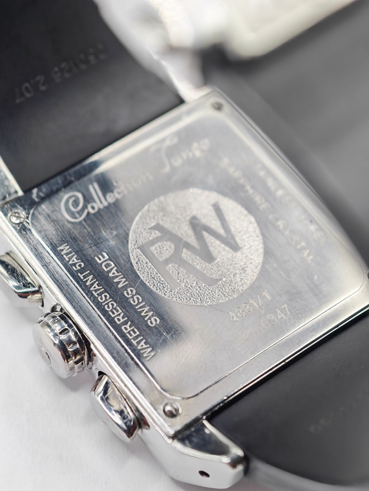 Raymond Weil Tango 4881/1 Chronograph Big Date Quartz Watch Rubber Strap