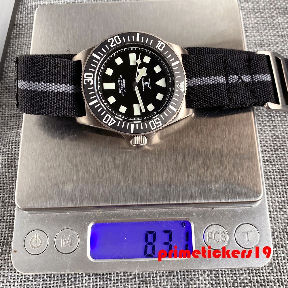 Tandorio Titanium Lightweight 42mm Men Dive Watch Sapphire Automatic NH35/PT5000