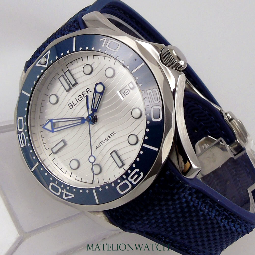 NH35/PT5000/Miyota Sapphire Glass Automatic Men’s Watch White Dial Date 41mm