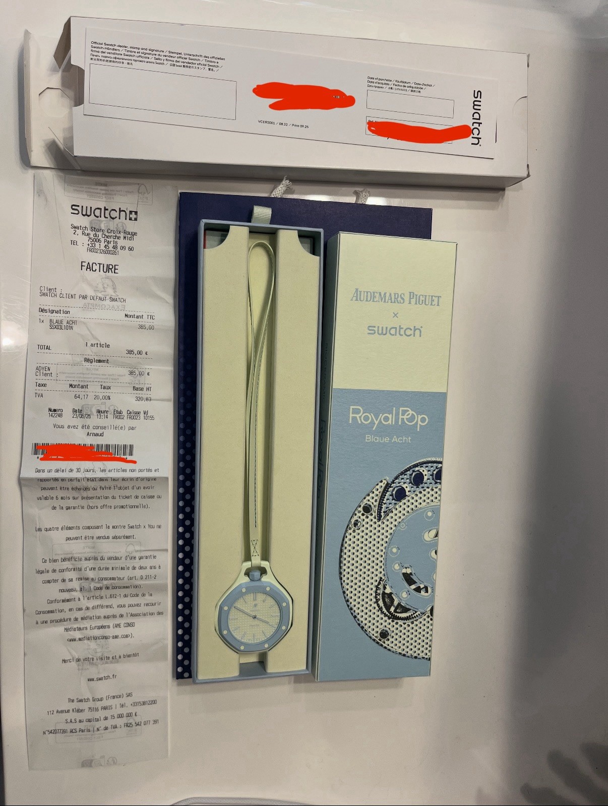 Swatch Royal Pop AP x Brand New Blue Blaue Acht- With Receipt
