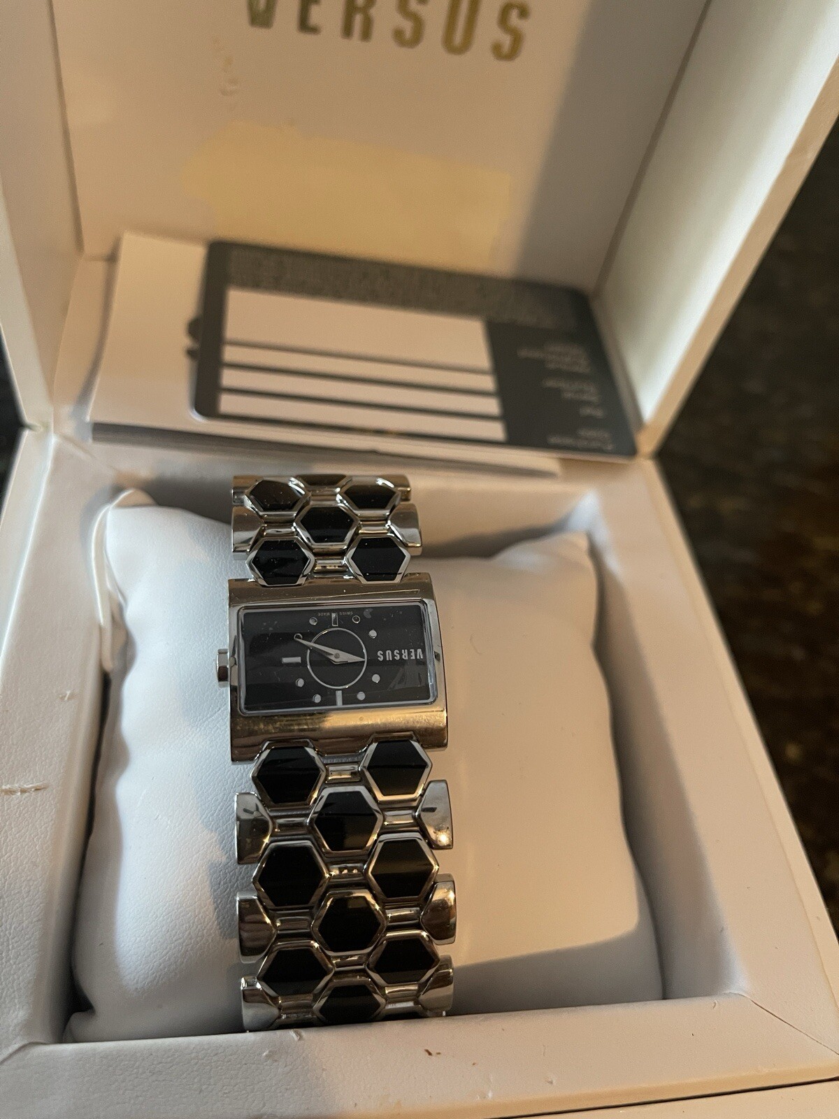 Versus by Versace Women’s Stainless Steel Watch silver black new in box