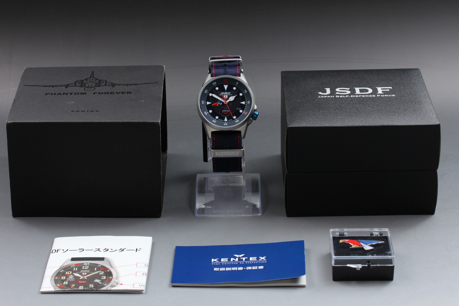 Limited 302 [MINT w/Box] Kentex F Phantom F-4 JASDF S715M-12 Solar Men’s Watch