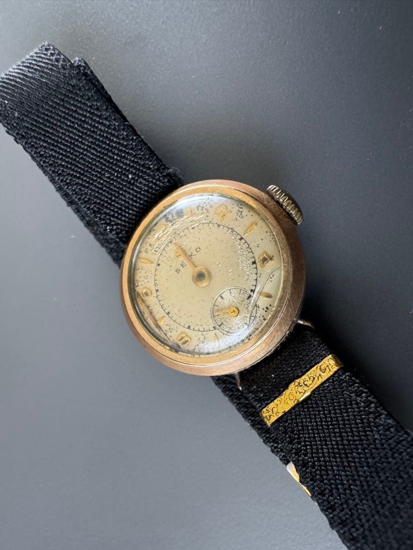 Seiko 1940s Antique 14K Wristwatch Vintage SEIKO