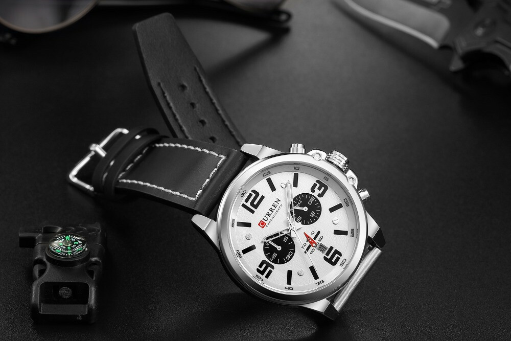 CURREN Men Watch Top Brand Men Military Sport Wristwatch Leather Quartz Watches