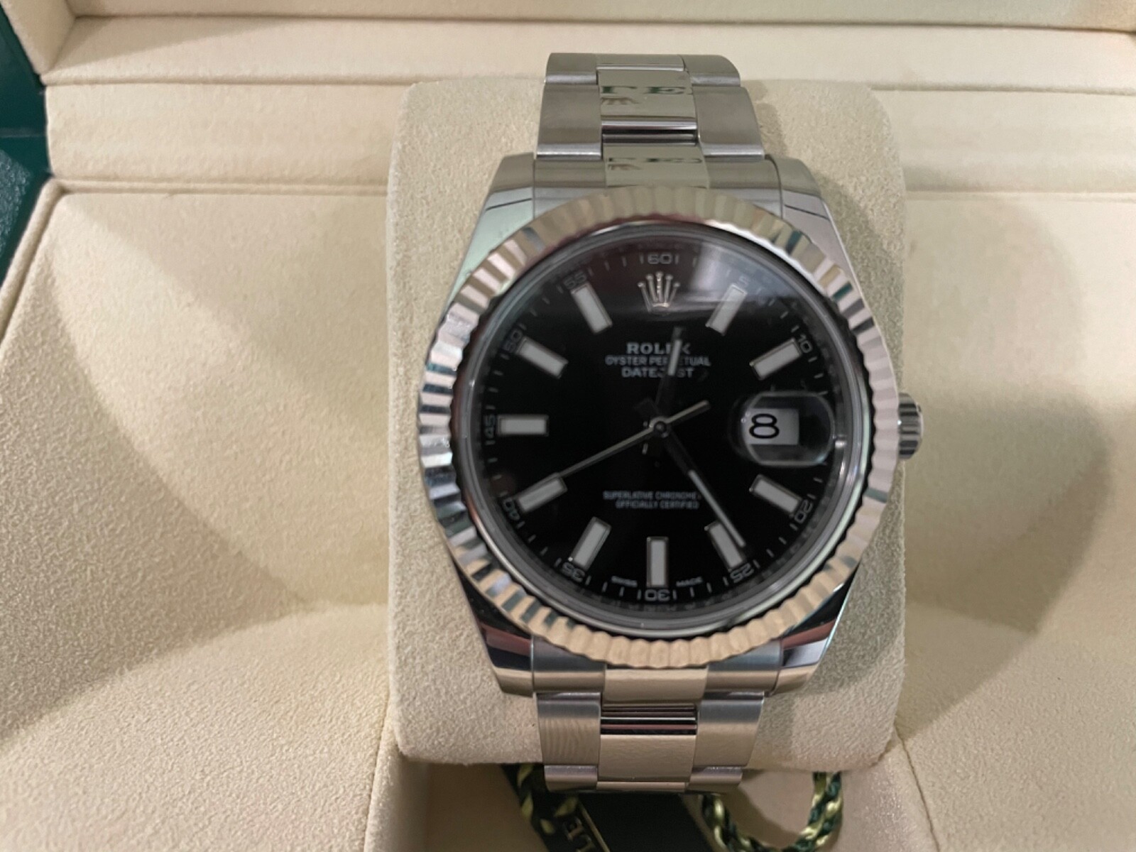 Rolex Datejust II Men’s Black Stick Indexes Dial Watch – 116334