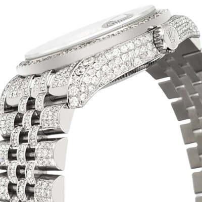 Rolex Datejust 36mm Iced 10.2ct Iced Diamond White MOP Jubilee Watch 116200