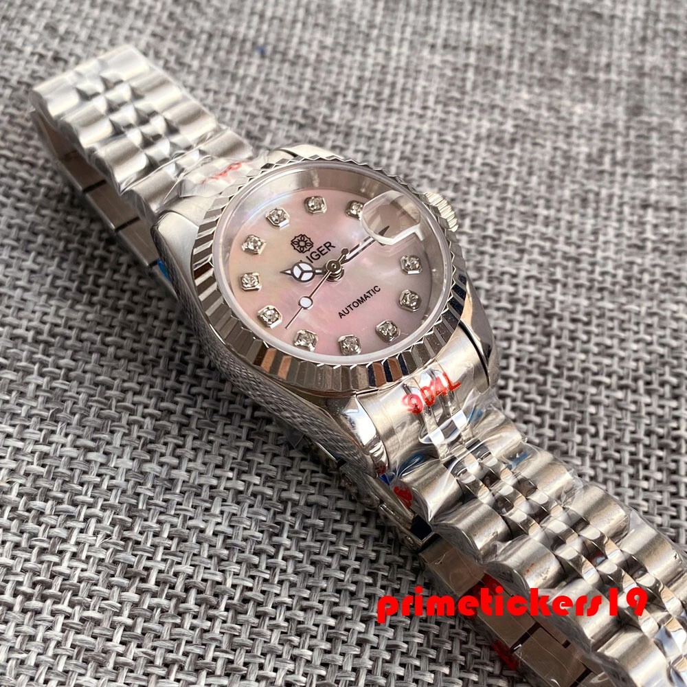BLIGER 26mm Lady’s Wristwatch Shell Dial NH05 Automatic Watch for Women Sapphire