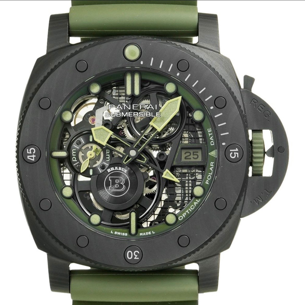Panerai PAM01283 Submersible S Brabus Carbotech Skeleton GMT 47mm B&P Jan 2024