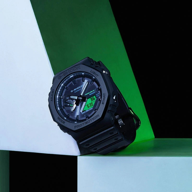 CASIO G-SHOCK GA-B2100BEG-1AJF BLACK AND ELECTRO GREEN Series Resin Men Watch