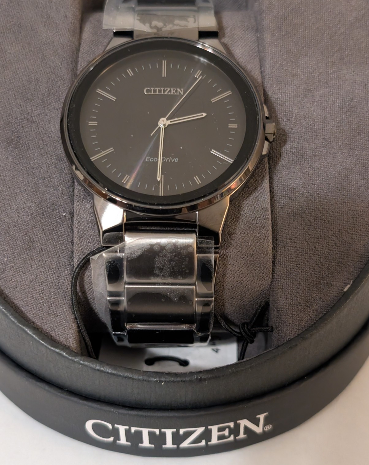 NEW – Citizen Eco-Drive Modern Axiom Watch Gray Stainless Steel, Black Dial