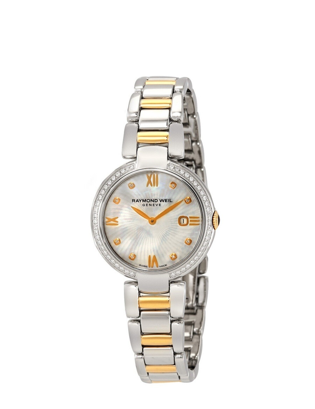 Raymond Weil Shine White Mother of Pearl Dial Ladies Watch Item No. 1600-SPS-009