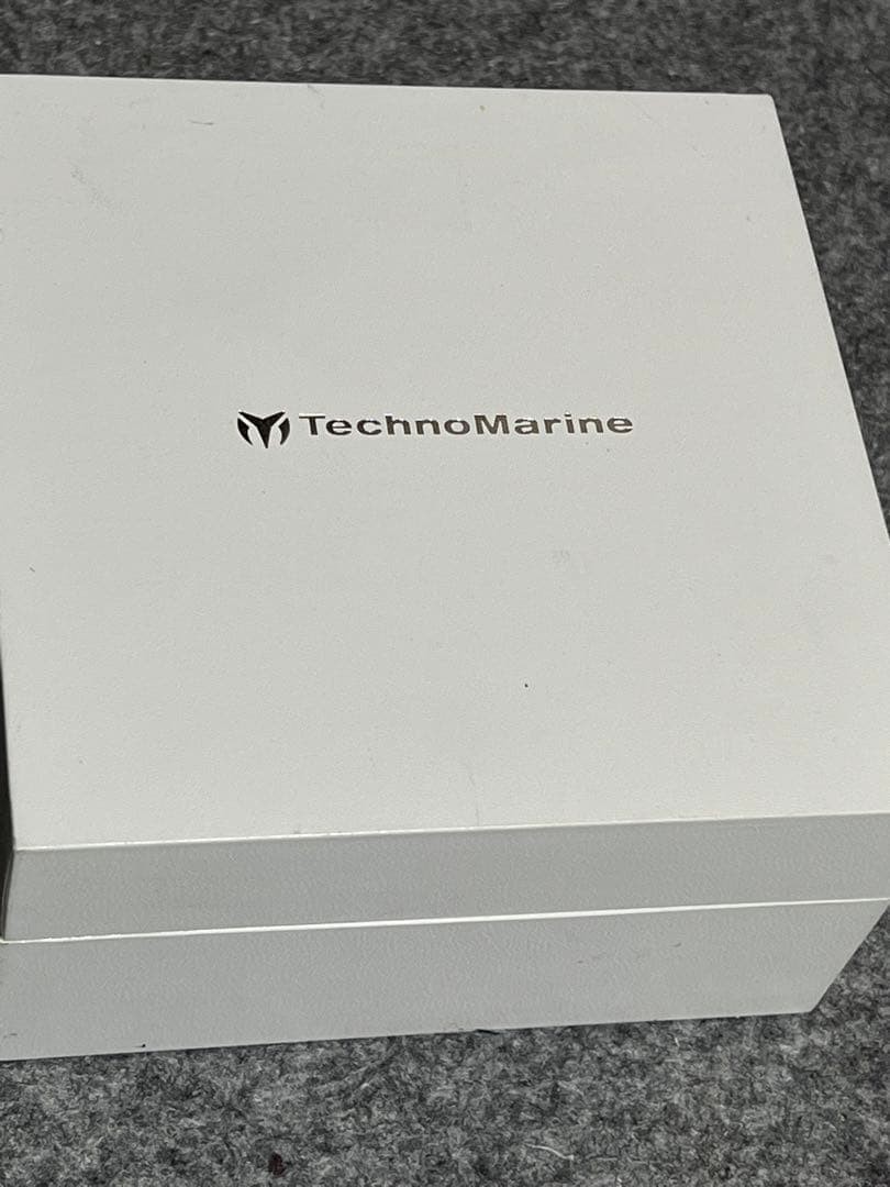 [B1M] TechnoMarine White Purple Dial Plastic Resin Strap Quartz Watch Used [w2w]