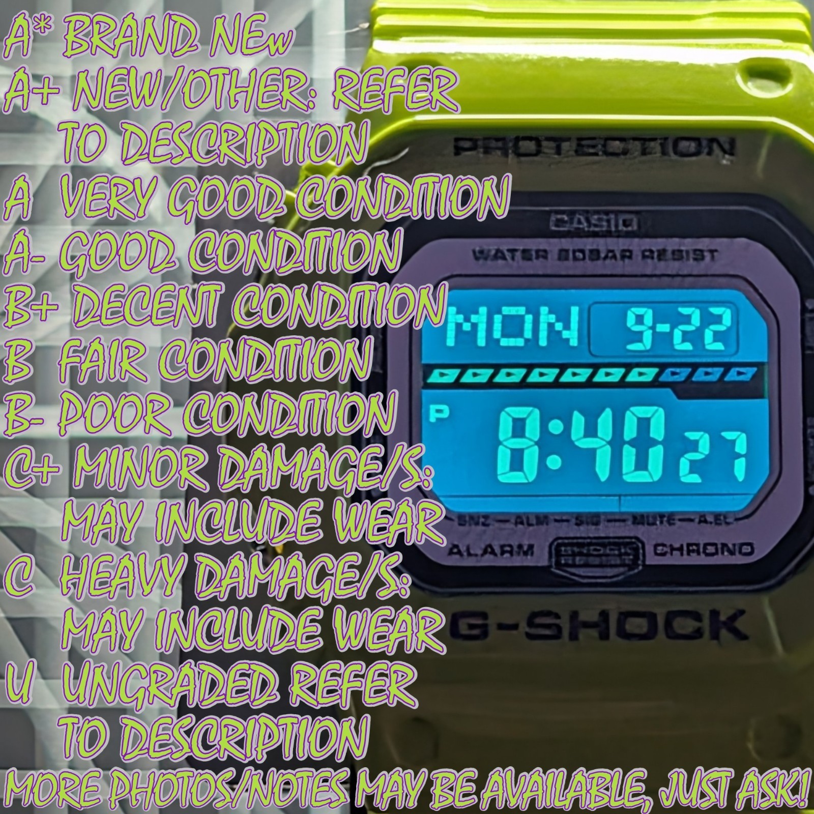 Casio G-Shock GLS-5600 Low Temp (-20°c) Resist Square Green Purple GLS-5600V-3