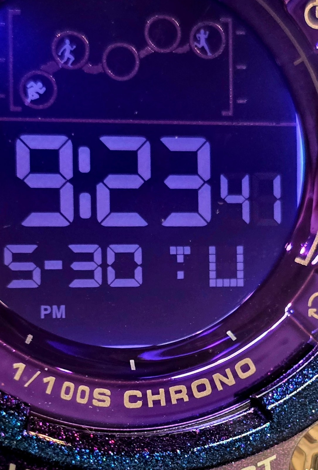 Activa Sport Digital Quartz Chronograph Blue/Purple Resin 30M w/Box
