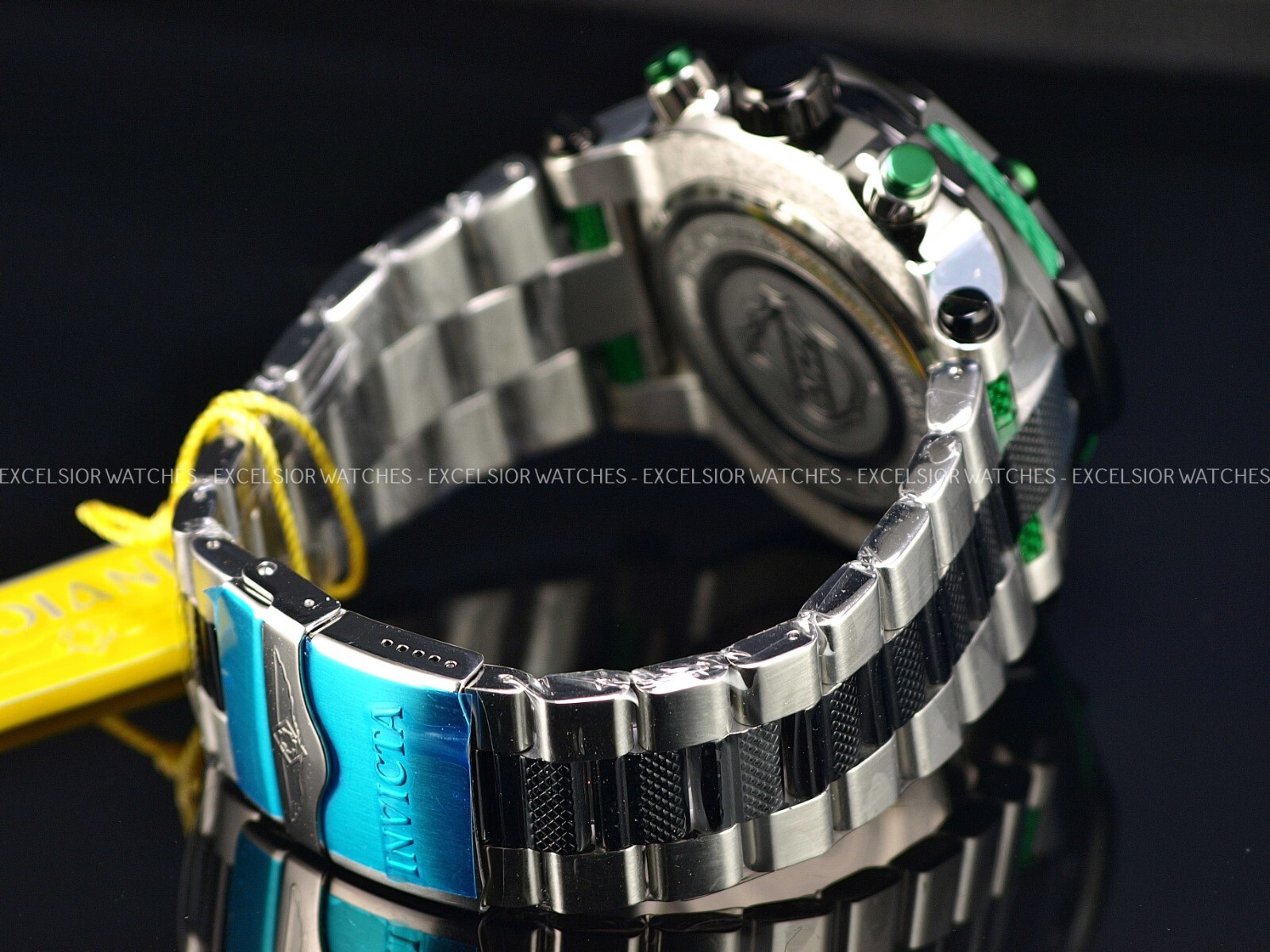 NWD Invicta 60mm Mens NHL DALLAS STARS BOLT Swiss Quartz Chronograph TT SS Watch