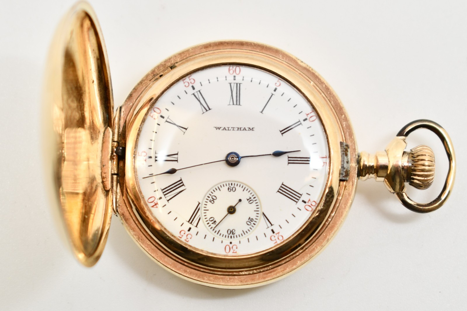 1907 Waltham 15 Jewel Hunting Gold Filled Pocket Watch#WATCH381