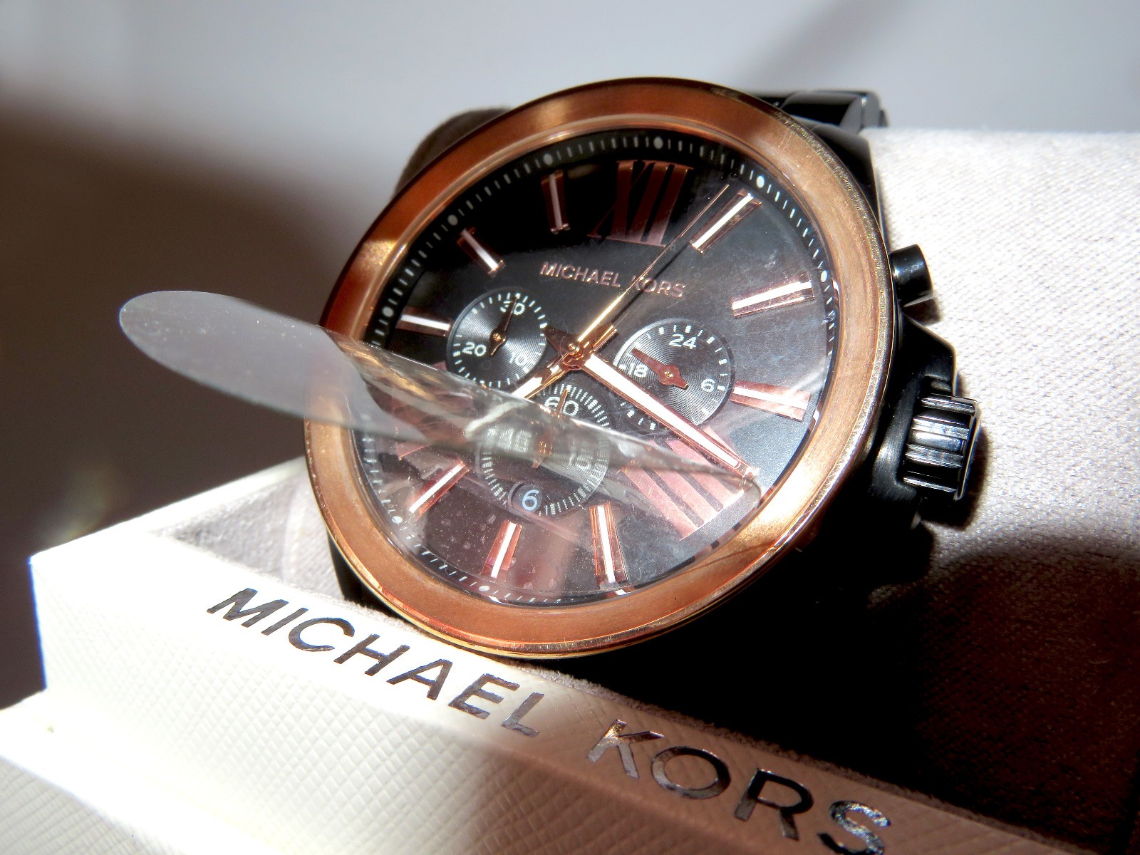 MICAHEL KORS Authentic Wren Black Rose Gold Chronograph MK8933 Men’s Watch