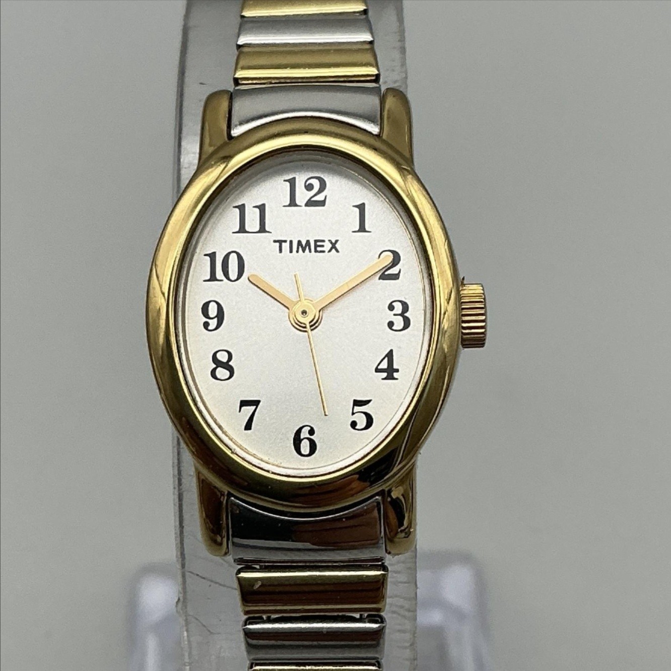 Timex Cavatina Womens Watch 18mm Two Tone Expansion Band T2M570 New Battery