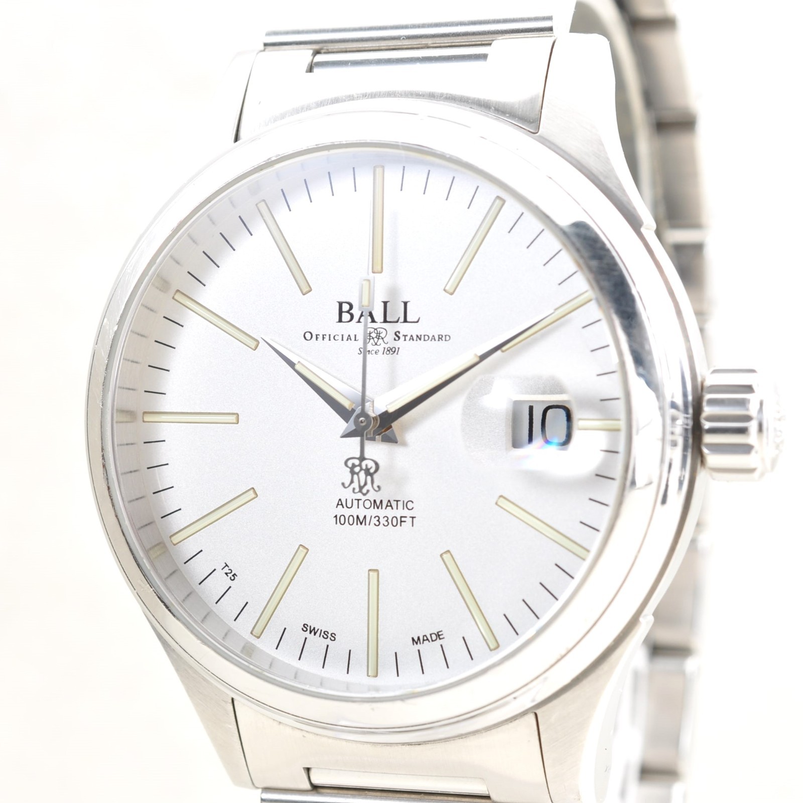 Ball Watch Fireman Enterprise NM2188C Automatic Date White Dial Men’s Watch 40mm
