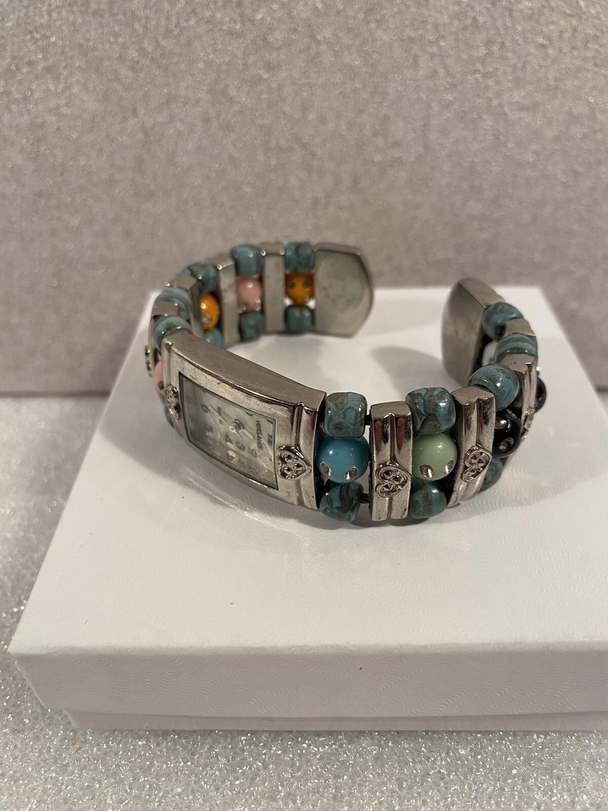 Versales Quartz Womens Watch. New Battery. Beaded Band.