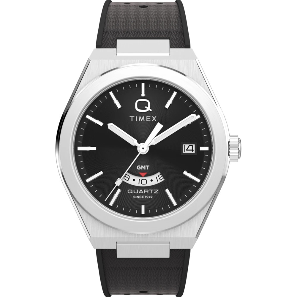 Q Timex Continental GMT 39mm synthetic rubber strap watch TW2Y24900