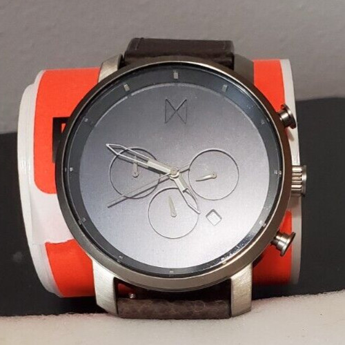 MVMT Men’s Stainless Steel Black Chrono Watch Gloss Black 45MM D-MC01-SGR W1