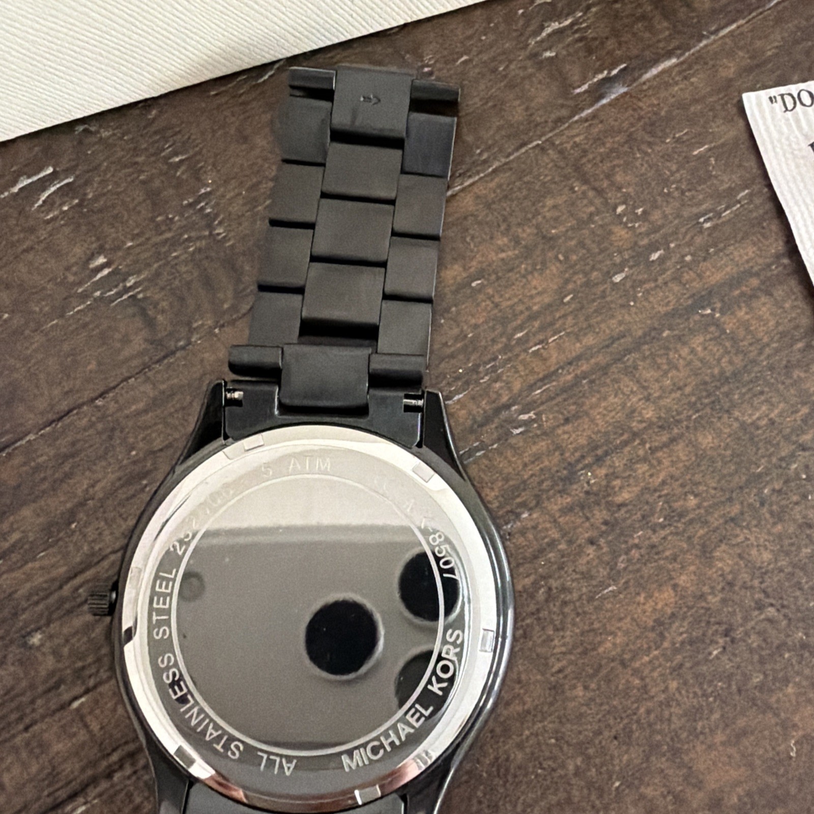 Michael Kors, Slim Runway, MK8507, Men’s, Black, Stainless Steel, New in Box