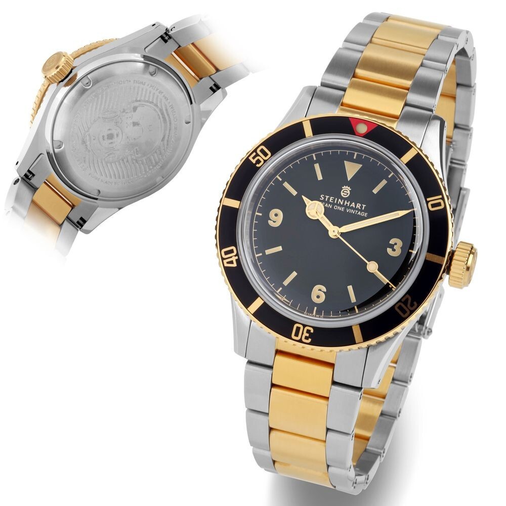 Steinhart Ocean One Vintage two-tone 42mm Auto SW200 Men’s Diver Watch 103-1039