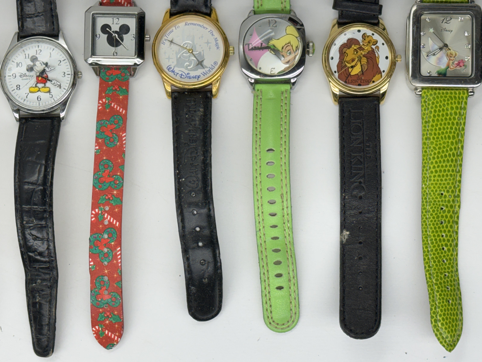 10 Vintage Disney Character Watch Mickey Mouse Tinker Bell Simba Disneyland READ