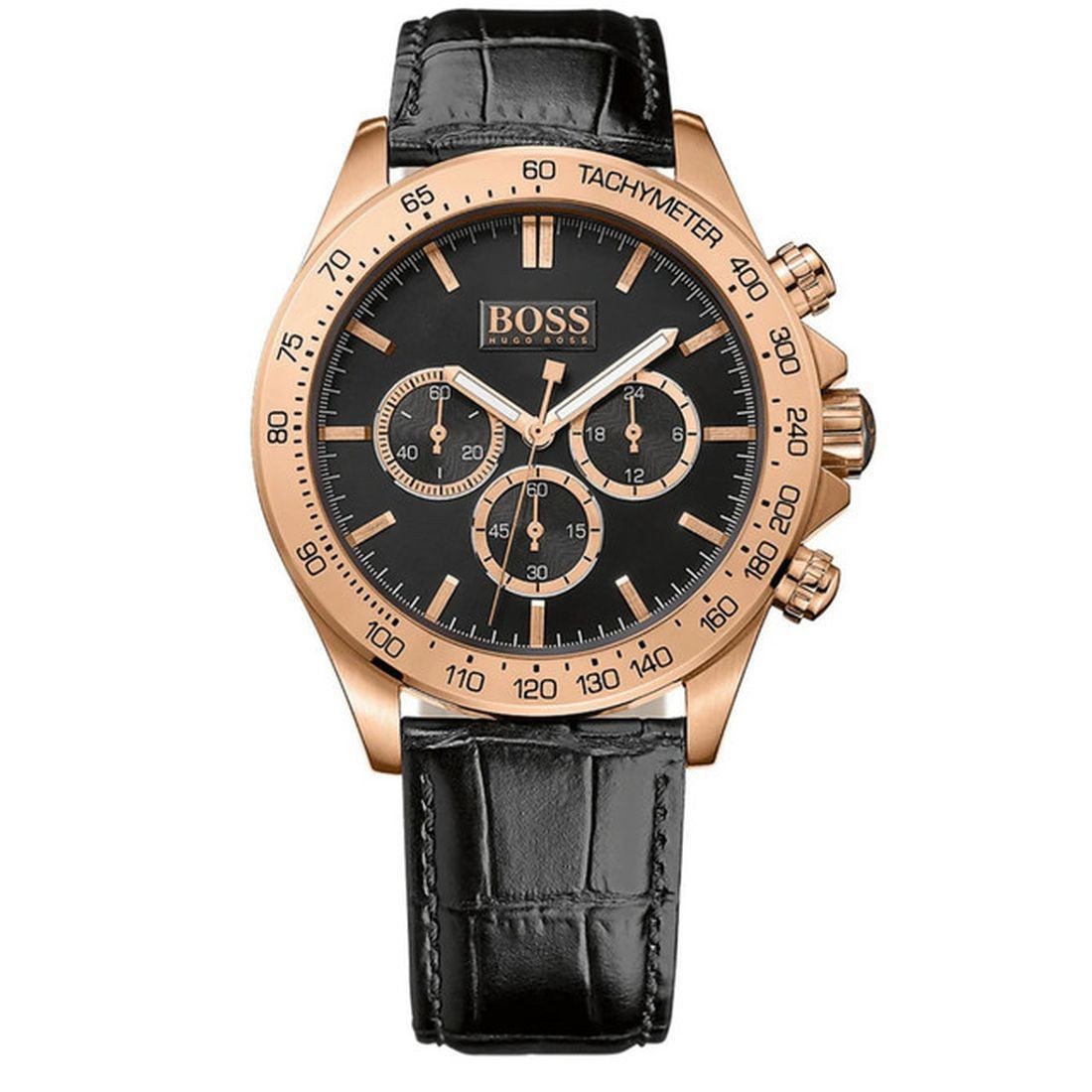 Hugo Boss Ikon Men’s Black Leather Quartz Watch 1513179