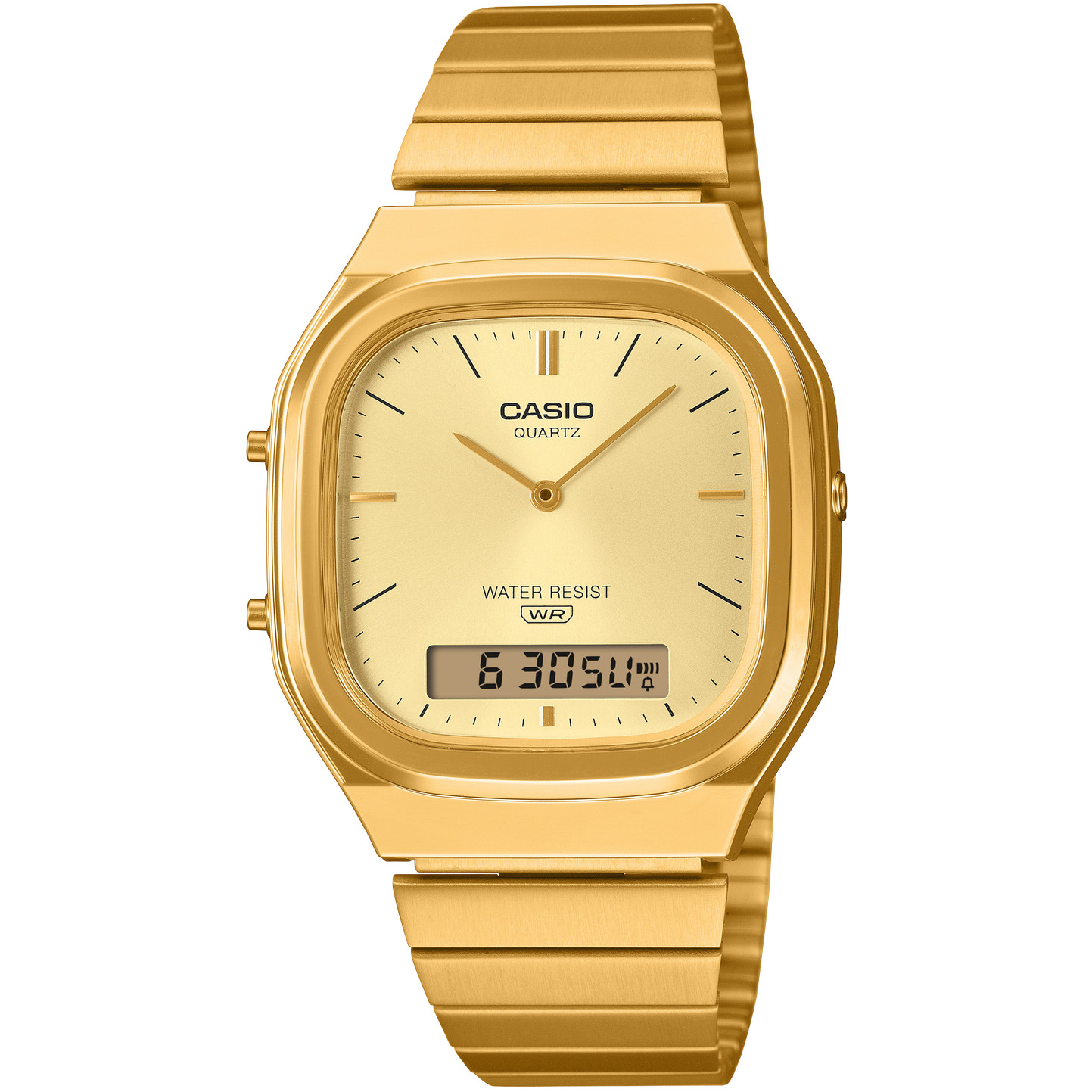 CASIO CLASSIC AQ-240EG-9AJF Analog Digital Quartz Watch Gold 35.8mm