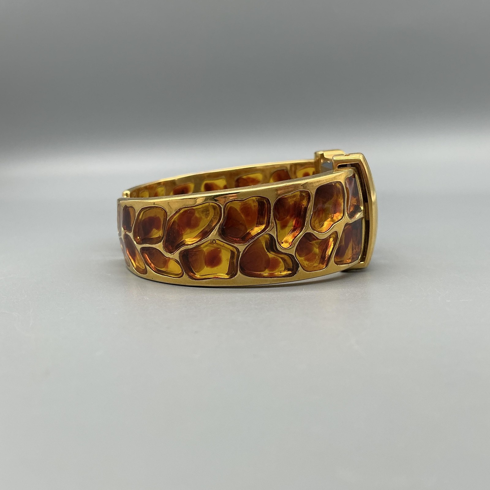 Joan Rivers Womens Watch 24mm Gold Dial Faux Tortoise Resin Bangle New Battery
