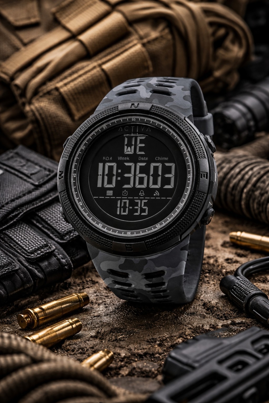 Activa Summit X Invicta Men’s Digital Watch-50mm Camouflage,Black ACW1915MC-002