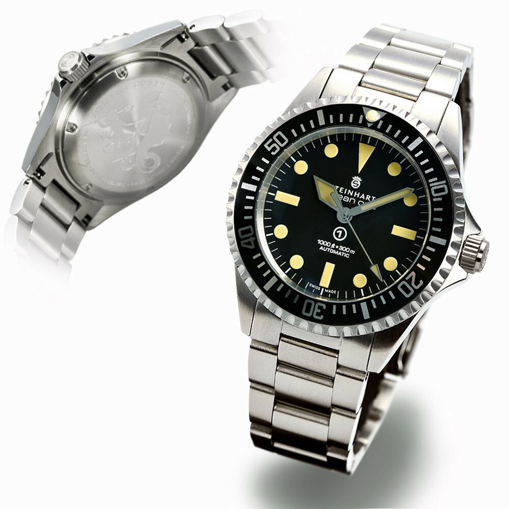 Steinhart OCEAN One 1 Vintage Military Swiss Automatic Mens Diver Watch ETA 2824