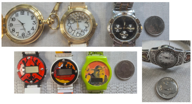 Mixed Lot of 8 Watches Wrist Pocket Men’s Women’s Unisex Jordache Homer CocaCola