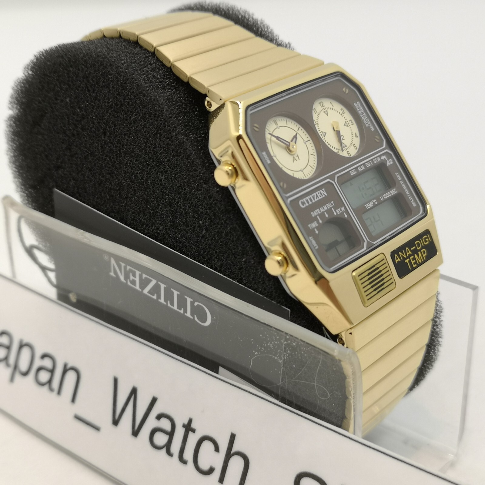 CITIZEN ANA-DIGI TEMP JG2103-72X Brown Gold Reproduction Men’s Watch New in Box