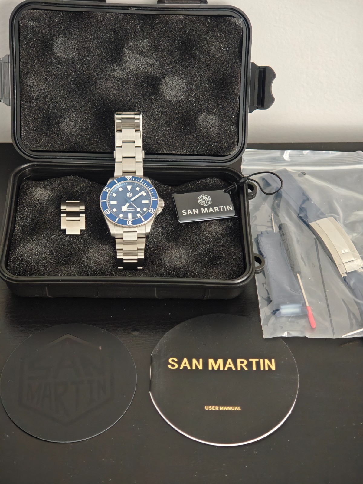 San Martin SN0121G 39mm Automatic Diver Watch Blue NH35 | No Date | EXCELLENT