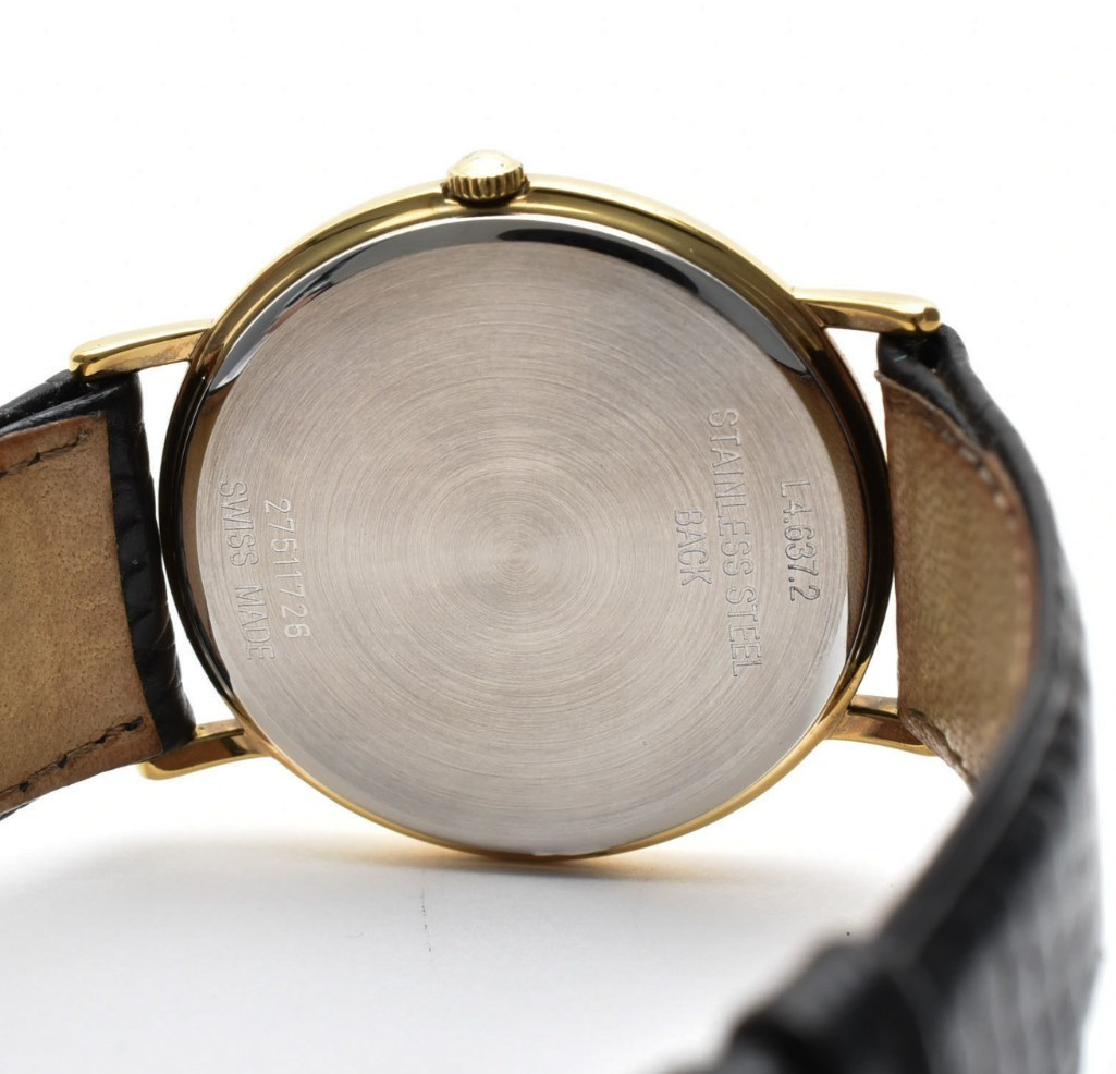 [EXC+5] LONGINES Grand Classic L4.637.2 33mm Gold Dial Quartz Men’s Watch
