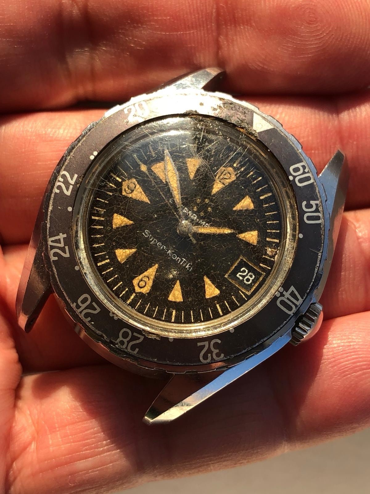 Eterna Matic Super-Kontiki First Series Ref 130 PTX Gold Graphic Sub Vintage Rare