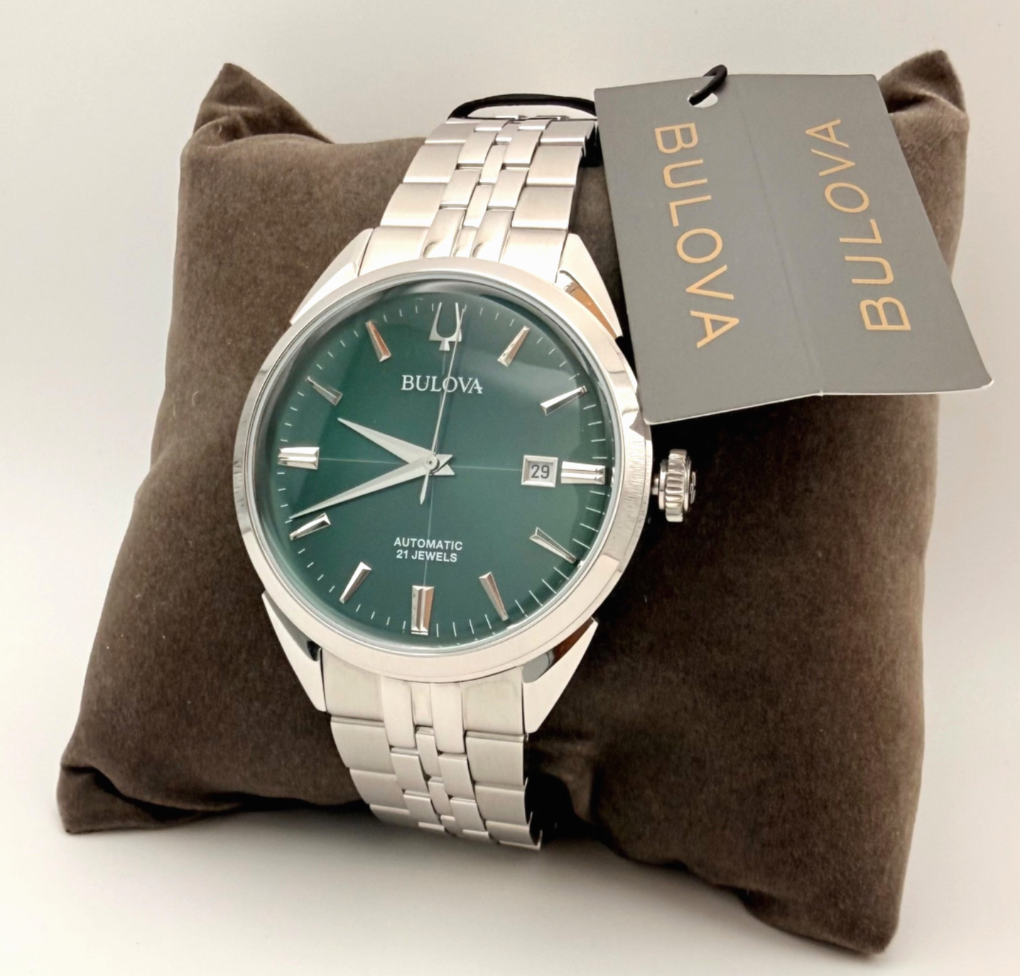 Bulova 96B424 Classic Sutton Stainless Steel Automatic Men’s Watch 41mm – NEW